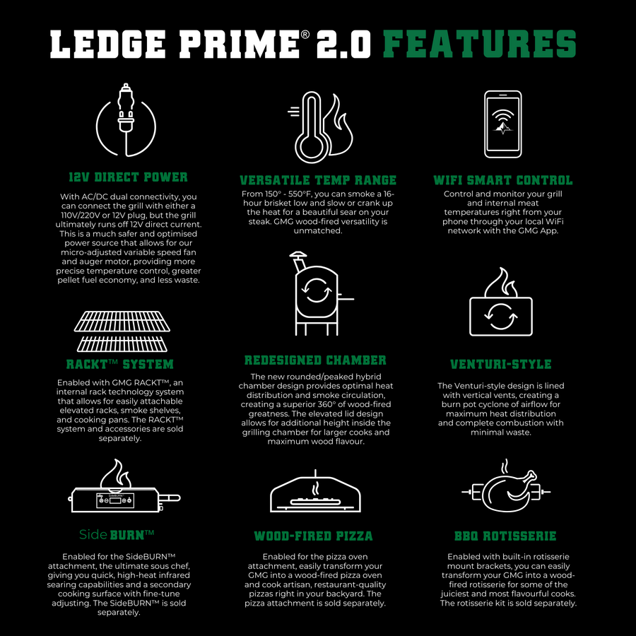 LEDGE PRIME 2.0 WIFI PELLET GRILL