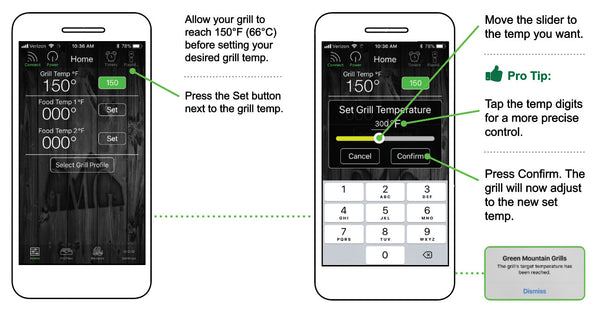 How to set/change temps