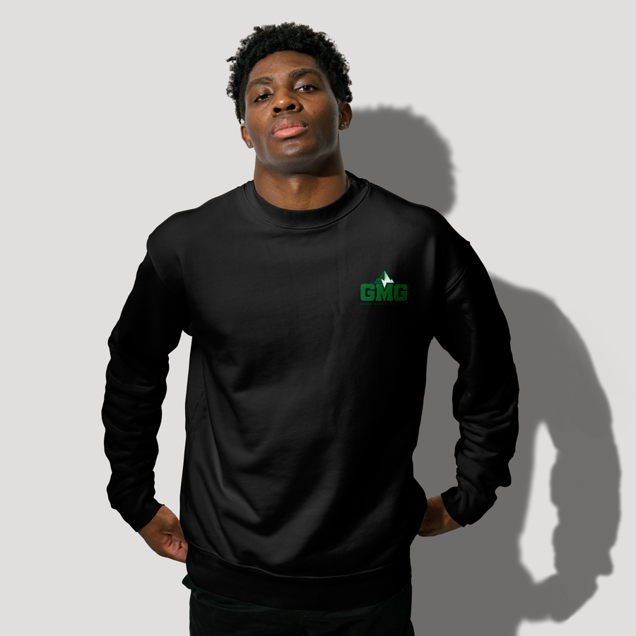 BRANDED BLACK CREW NECK